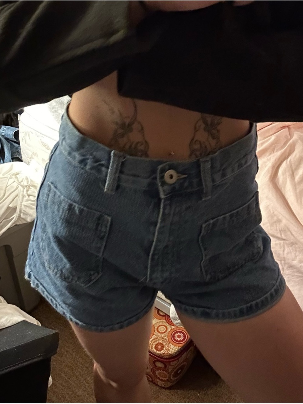High waisted a line shorts 4
